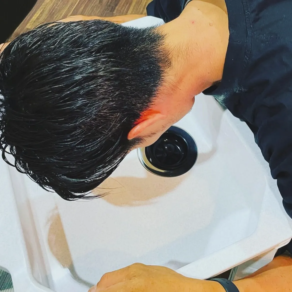 【シャンプー 前屈み姿勢バージョン】