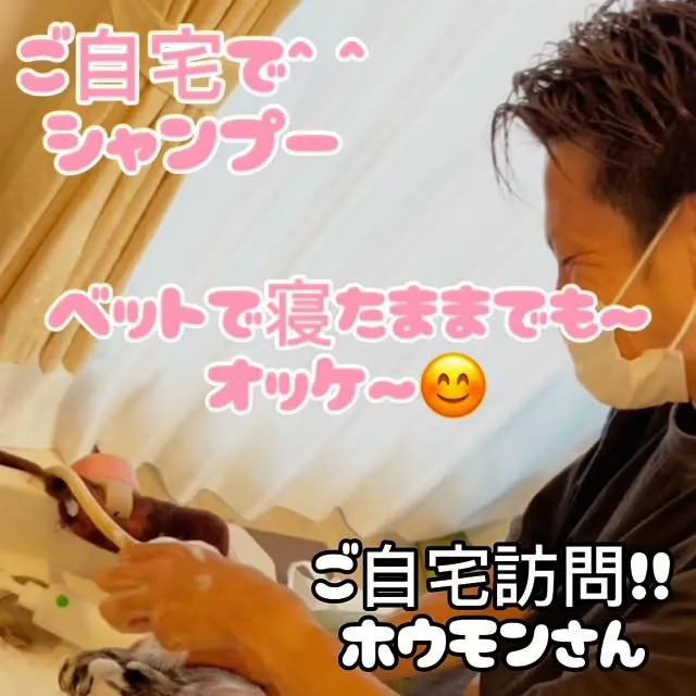 【ベッド上でシャンプー  気持ちです！！】